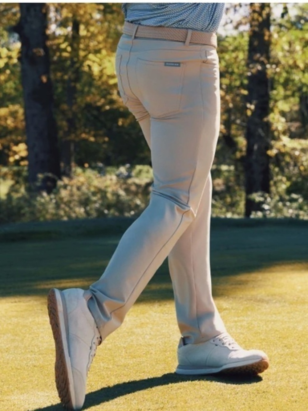 Dunning Men's Classic Golf Chinos in Light Beige- Stone